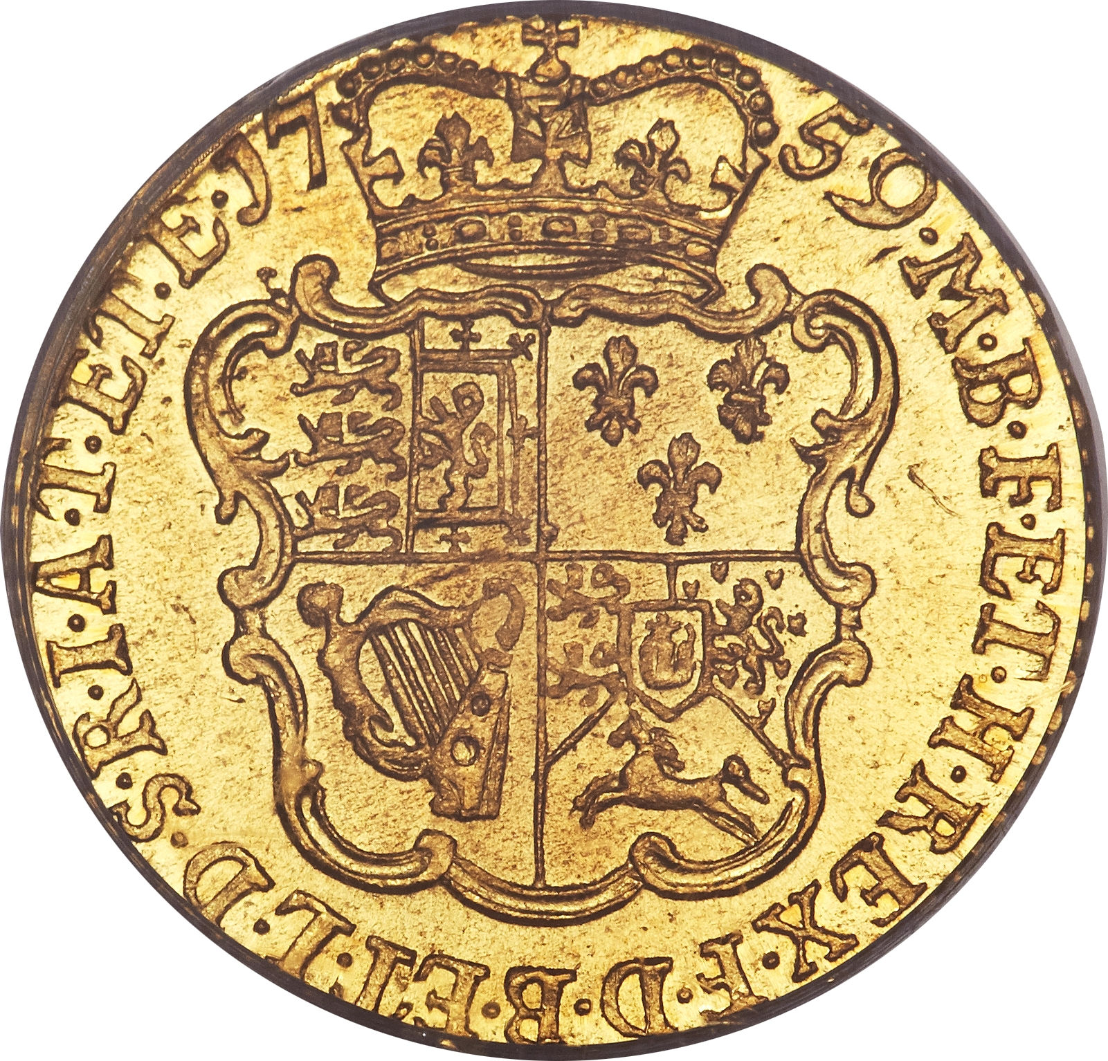 ½ Guinea - George II reverse