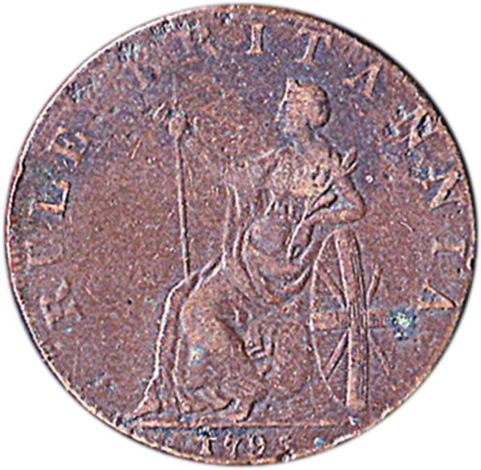 ½ Penny Anglesey - Druid / Britannia reverse