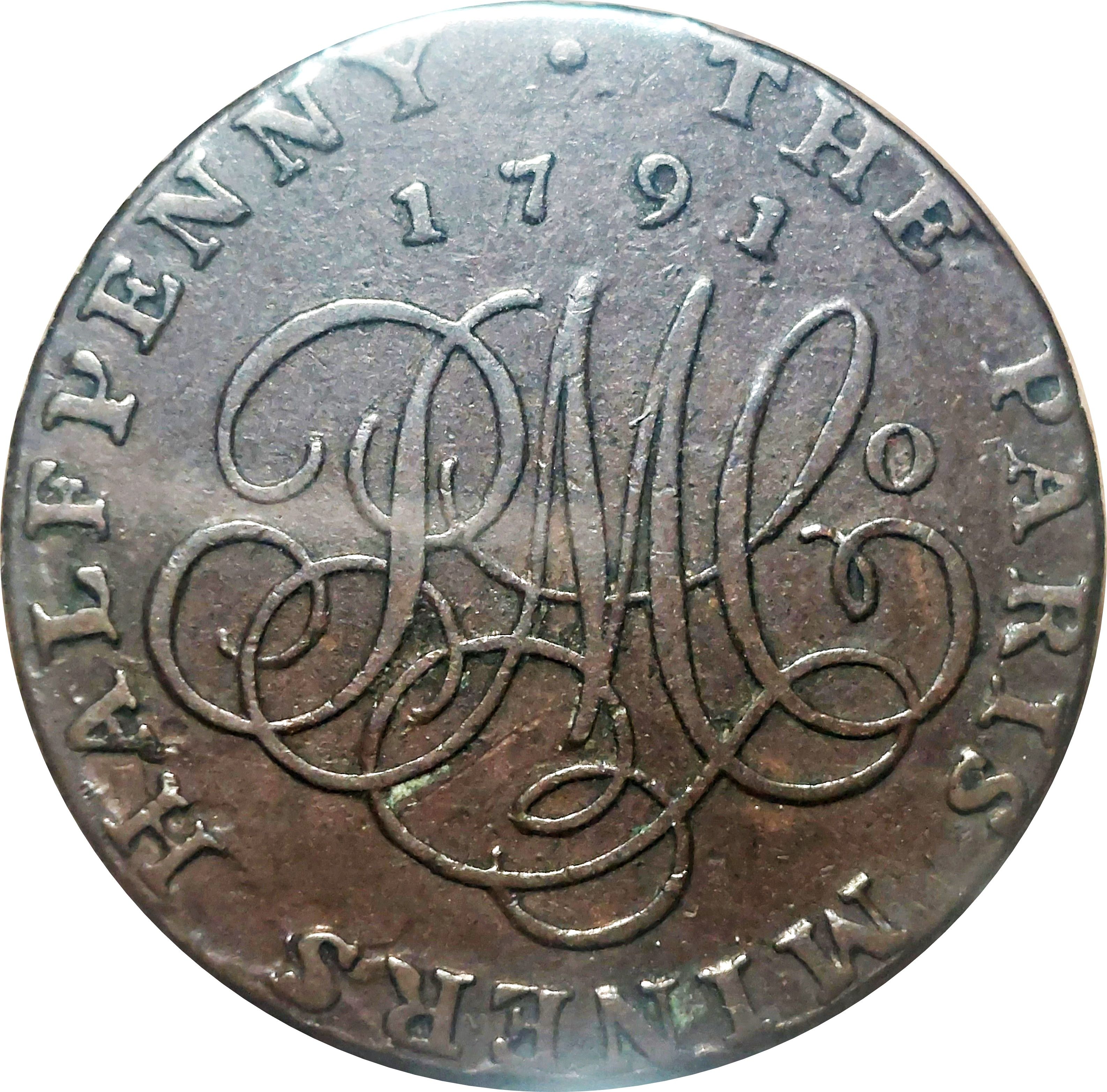 ½ Penny Anglesey - Paris Miners Co. / Druid Series reverse