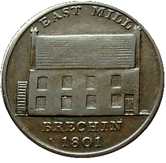 ½ Penny Angusshire - Brechin / Smith and Wilson's reverse