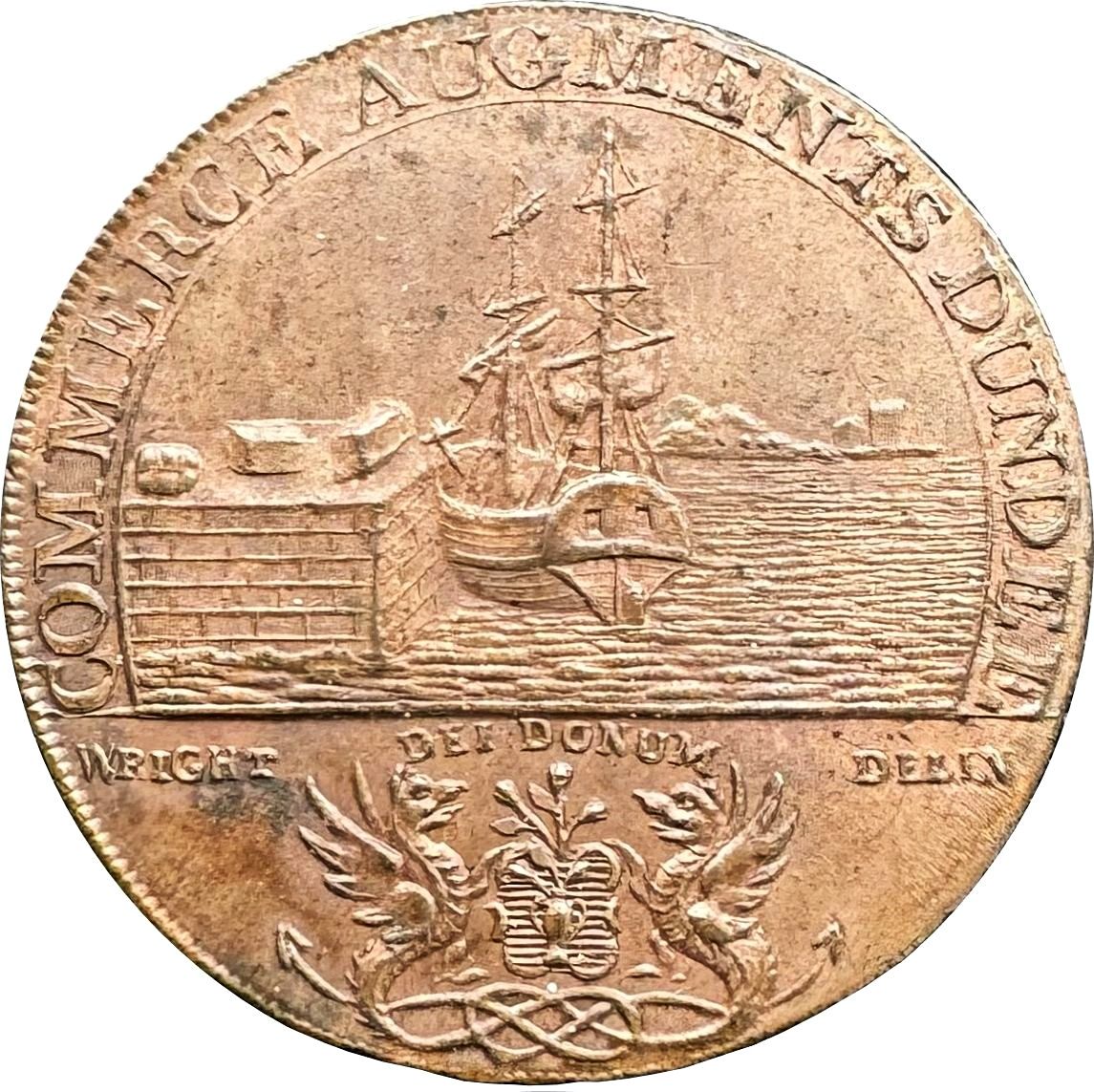 ½ Penny Angusshire - Dundee / A. Molison reverse