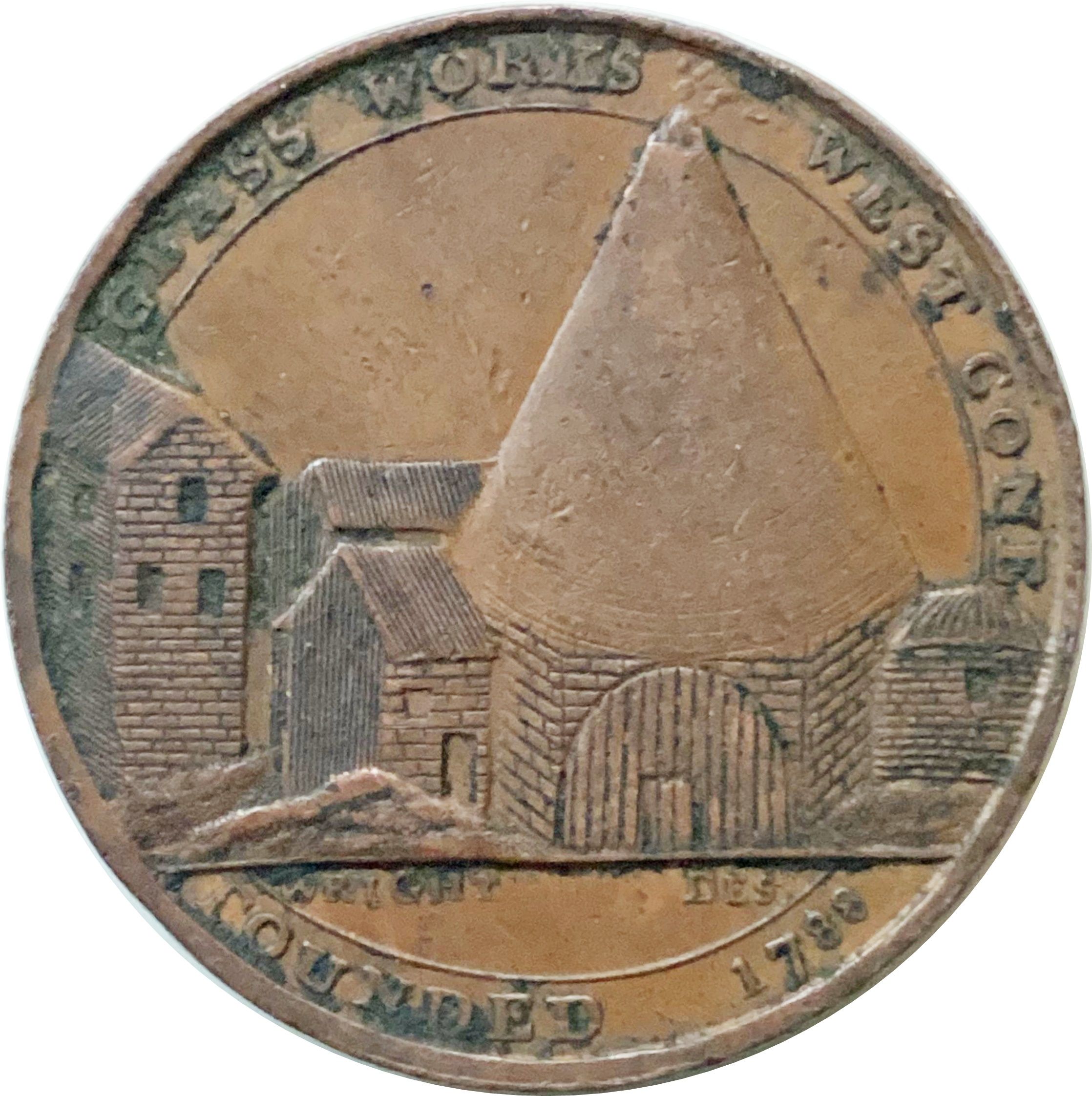 ½ Penny Angusshire - Dundee / J. Pilmer reverse