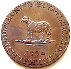 ½ Penny Bedfordshire - Leighton Buzzard / Lace Making reverse