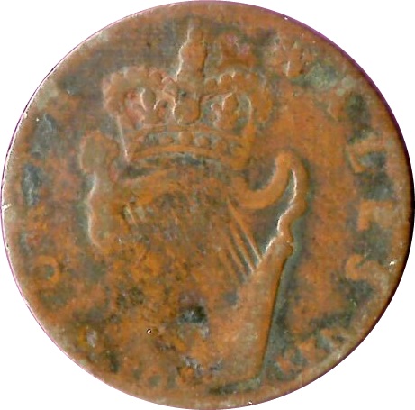 ½ Penny Celestin II Pope - North Wales reverse