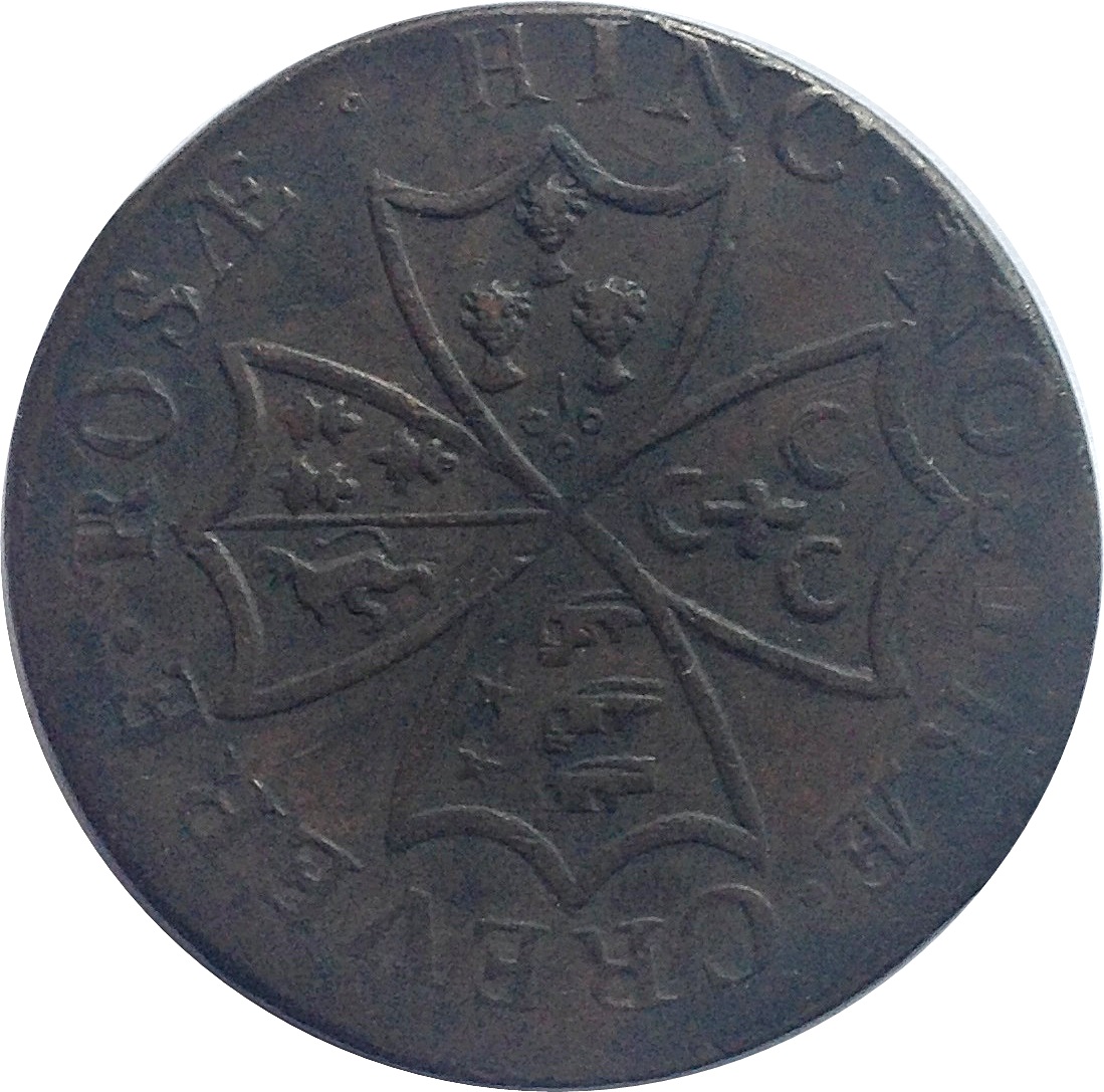 ½ Penny Clement XV Pont Max - Hinc Nostrae Crevere Rosae reverse