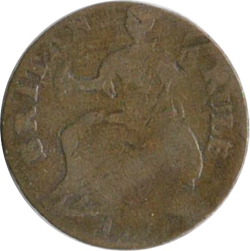 ½ Penny Cornwal Lis Ind - Britan Rule reverse