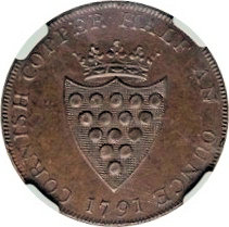 ½ Penny Cornwall - County reverse