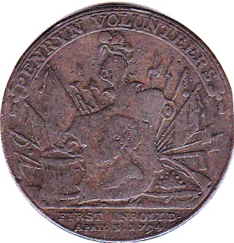 ½ Penny Cornwall - Penryn / Volunteers reverse