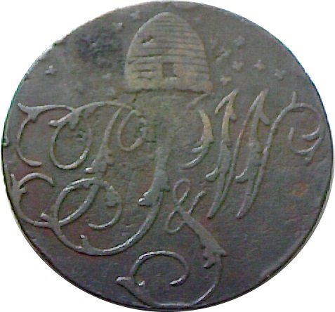 ½ Penny Dorset - Sherborne / Preter, Pew and Co. reverse