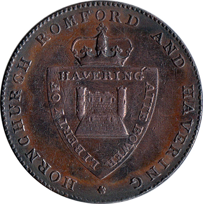 ½ Penny Essex - Hornchurch / George Cotton reverse