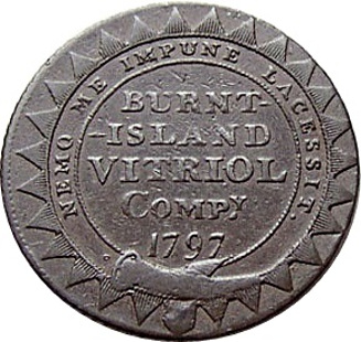 ½ Penny Fifeshire - Burntisland / Vitriol Co. reverse