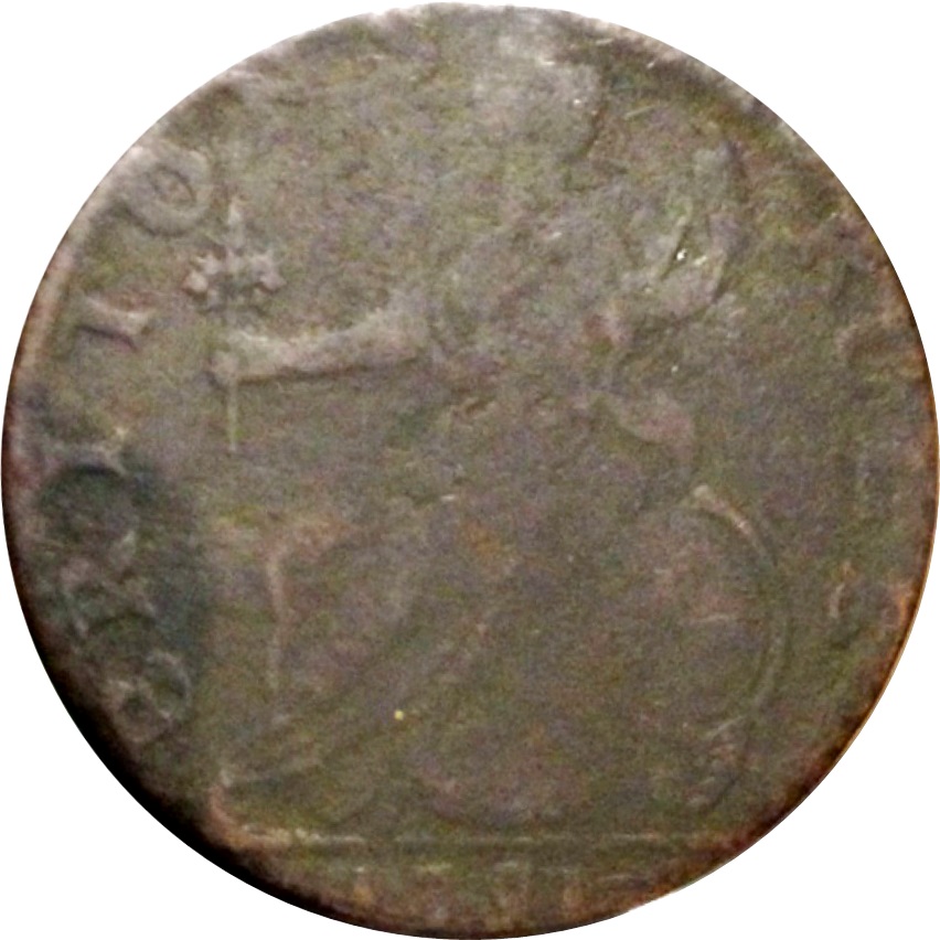 ½ Penny George Gordon - Britons rule reverse