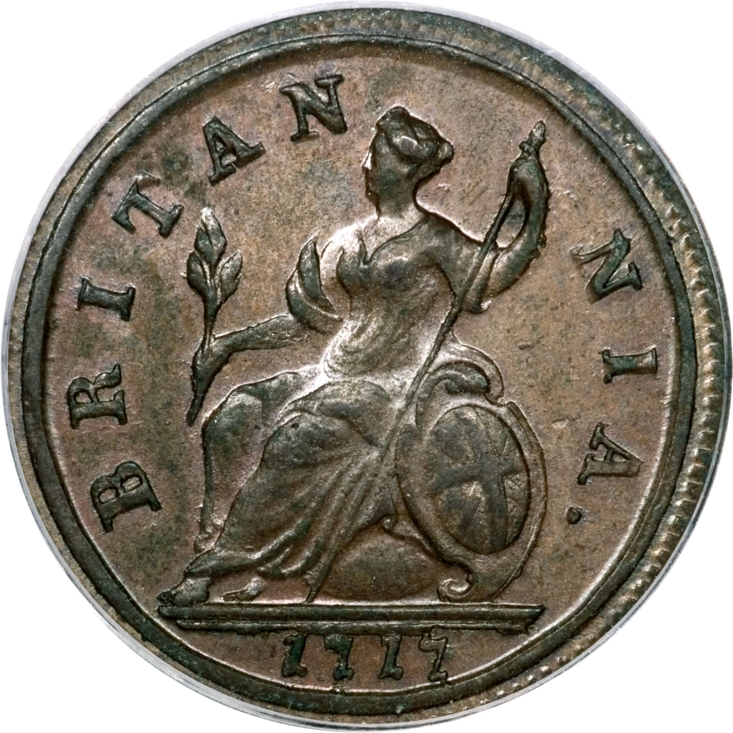 ½ Penny - George I 'Dump' issue reverse