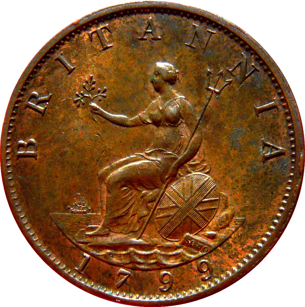 ½ Penny - George III 3rd issue reverse