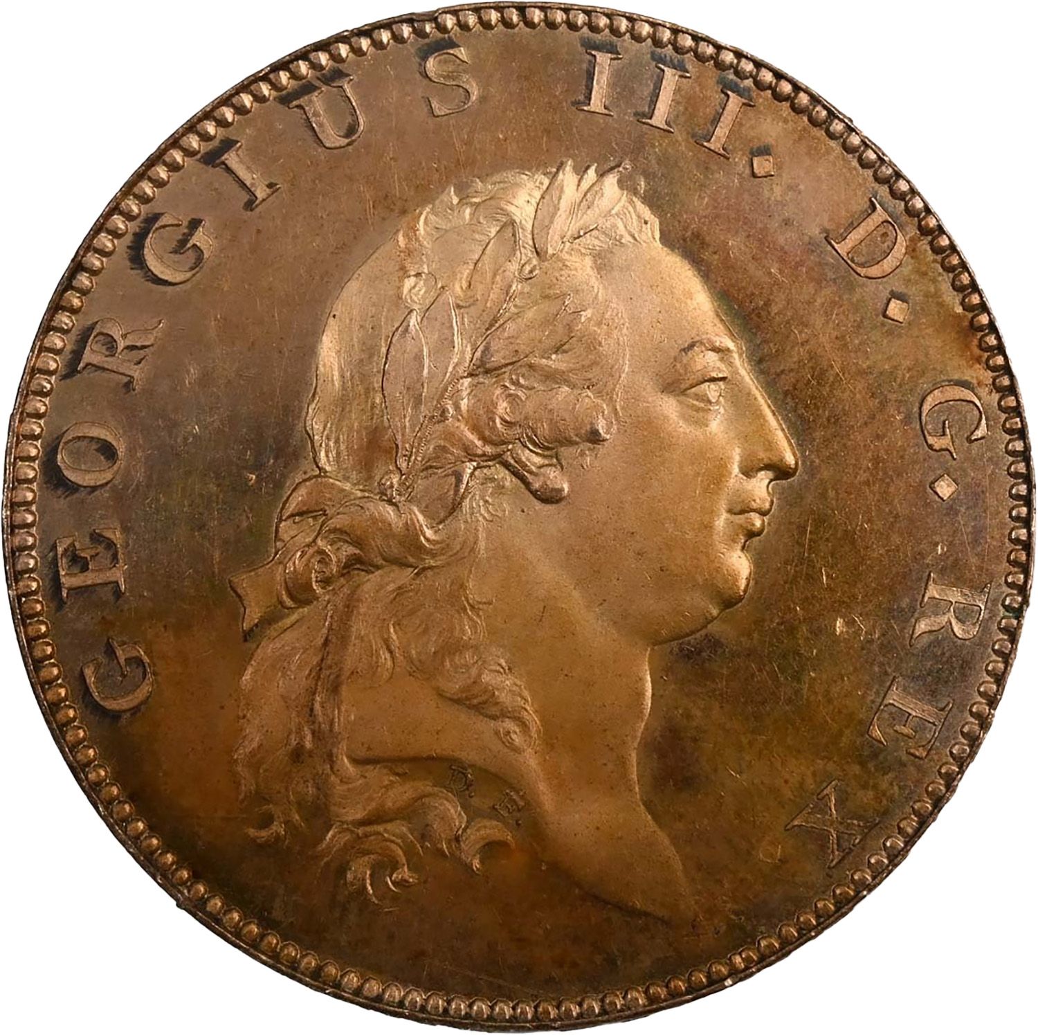 ½ Penny - George III Pattern obverse
