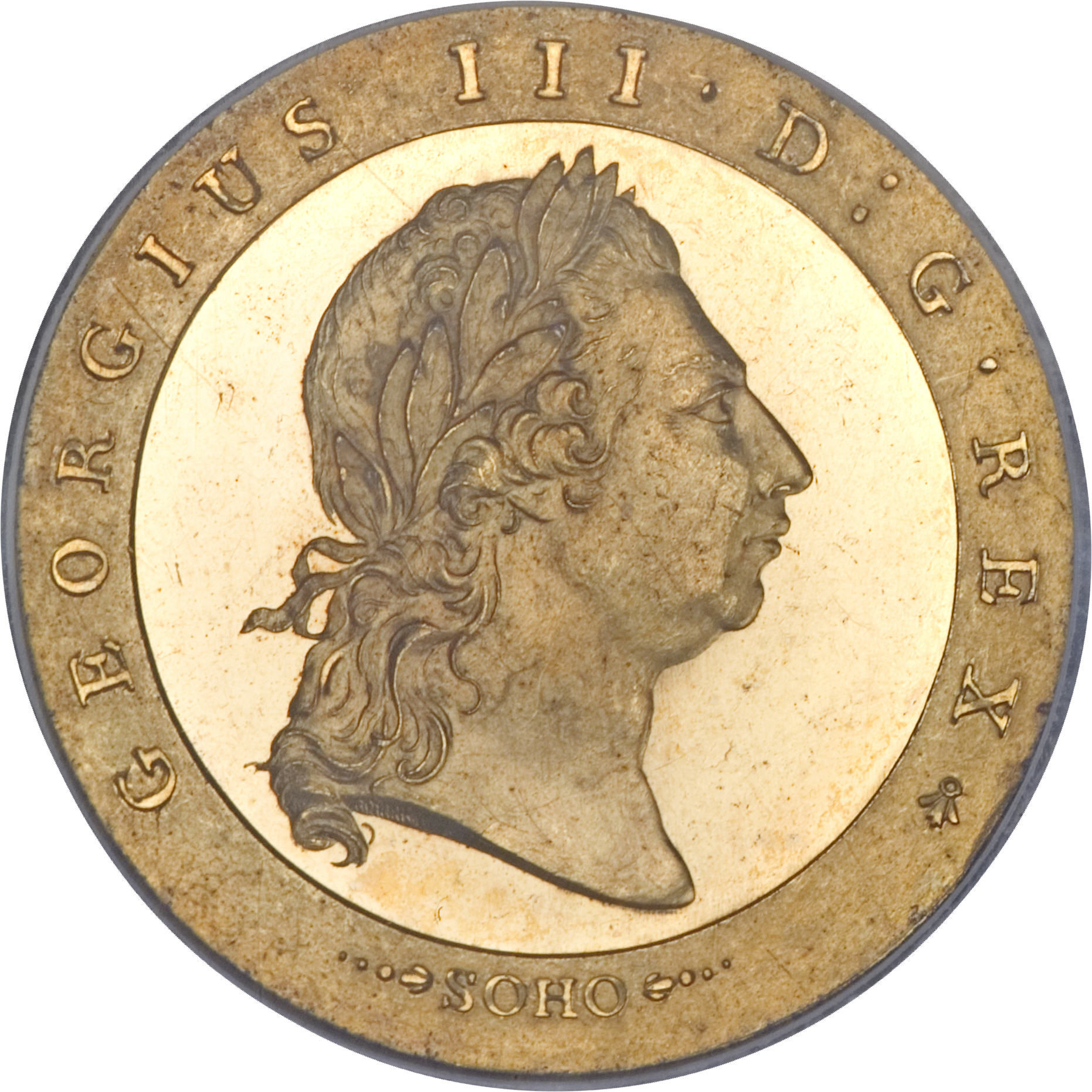 ½ Penny - George III Pattern obverse