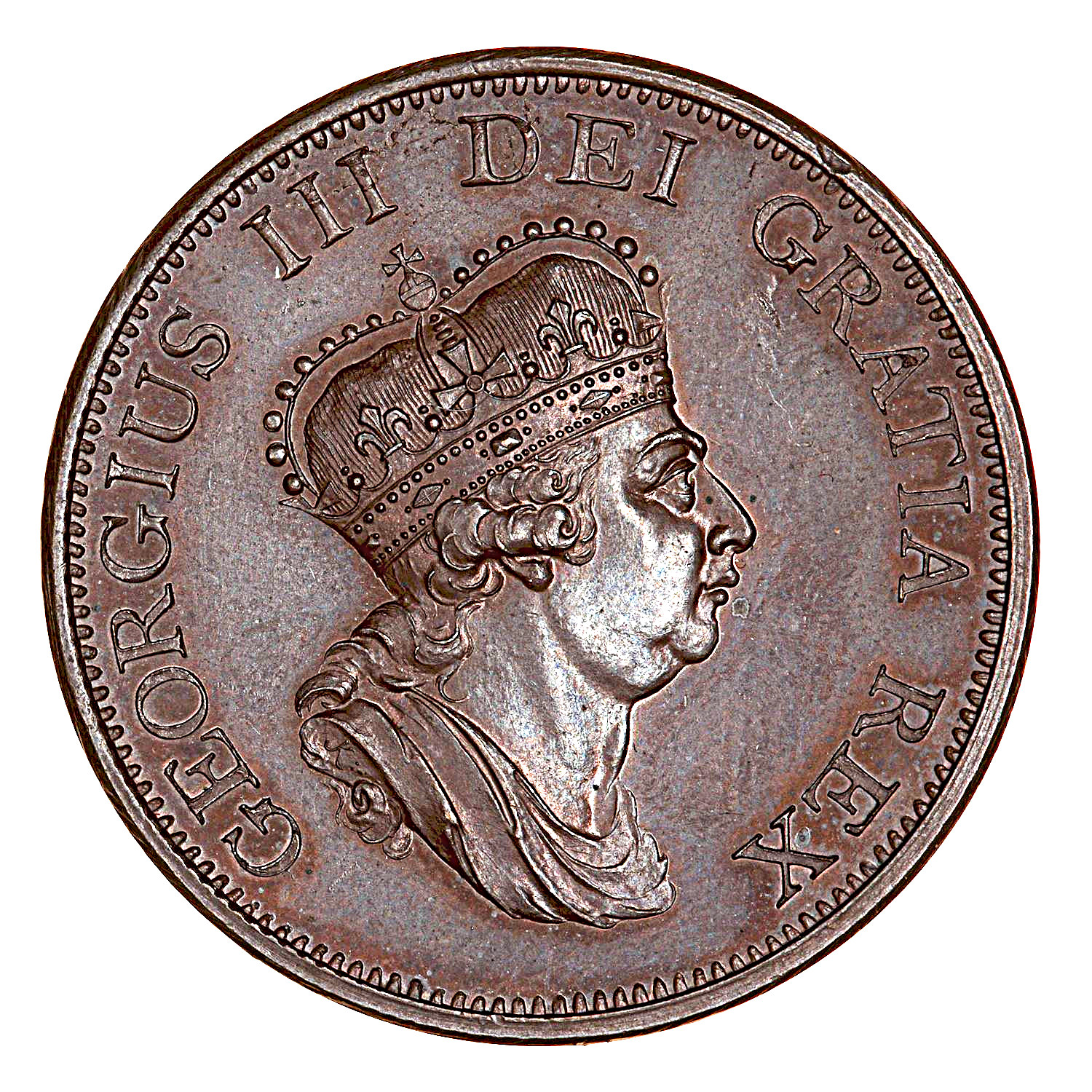 ½ Penny - George III Pattern obverse