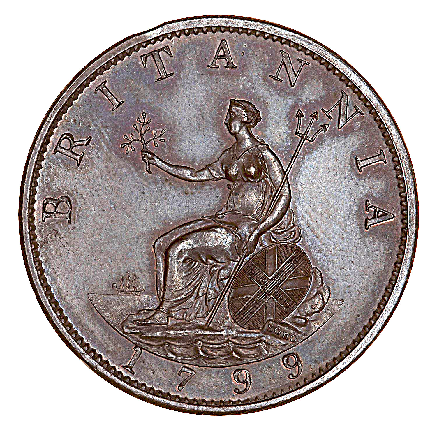 ½ Penny - George III Pattern reverse
