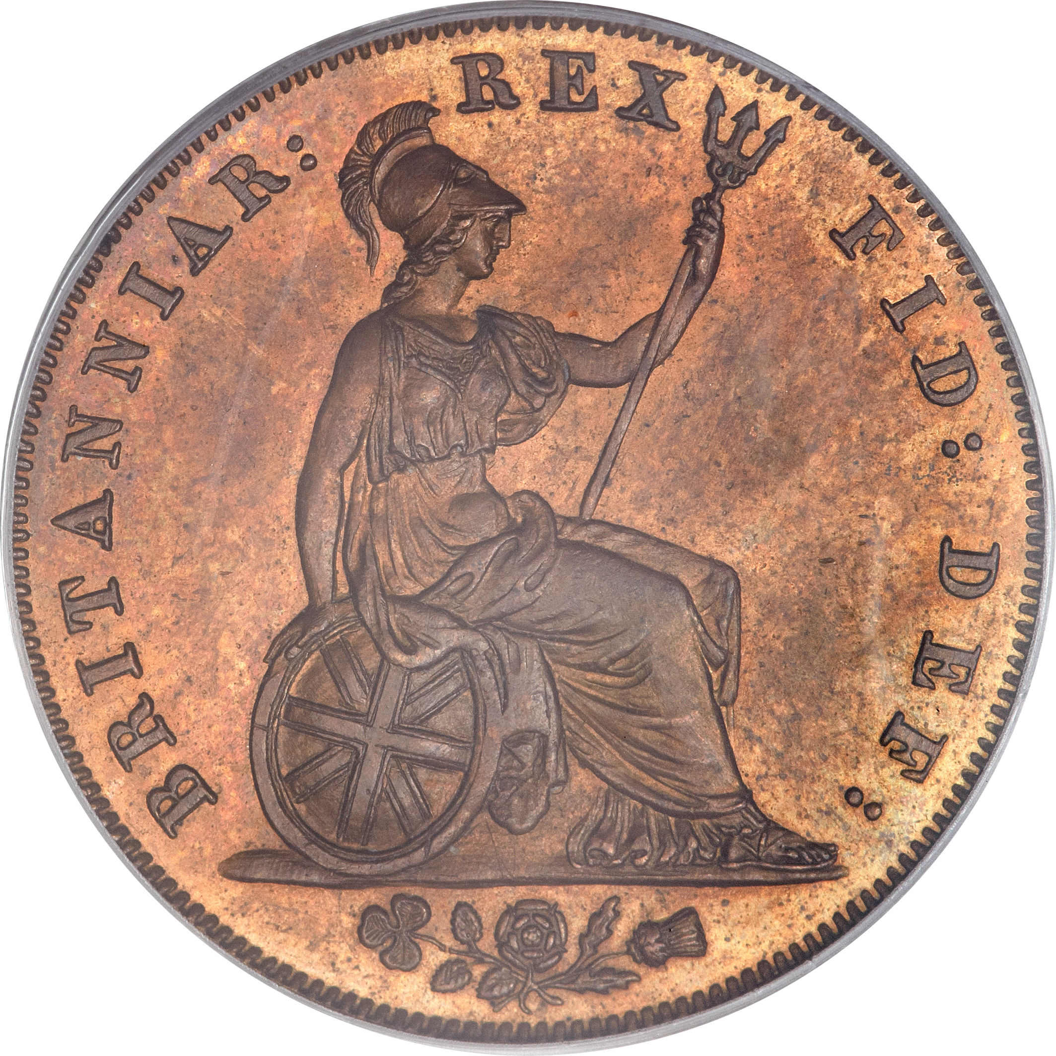 ½ Penny - George IV reverse