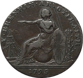 ½ Penny Glamorganshire – Glamorgan / Jestyn reverse