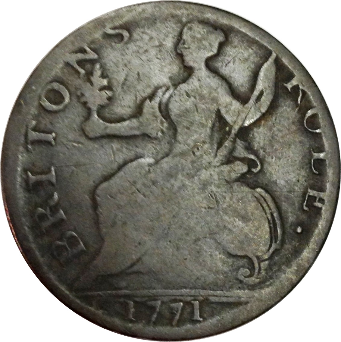 ½ Penny Gloriovs Iervis - Britons Rule reverse