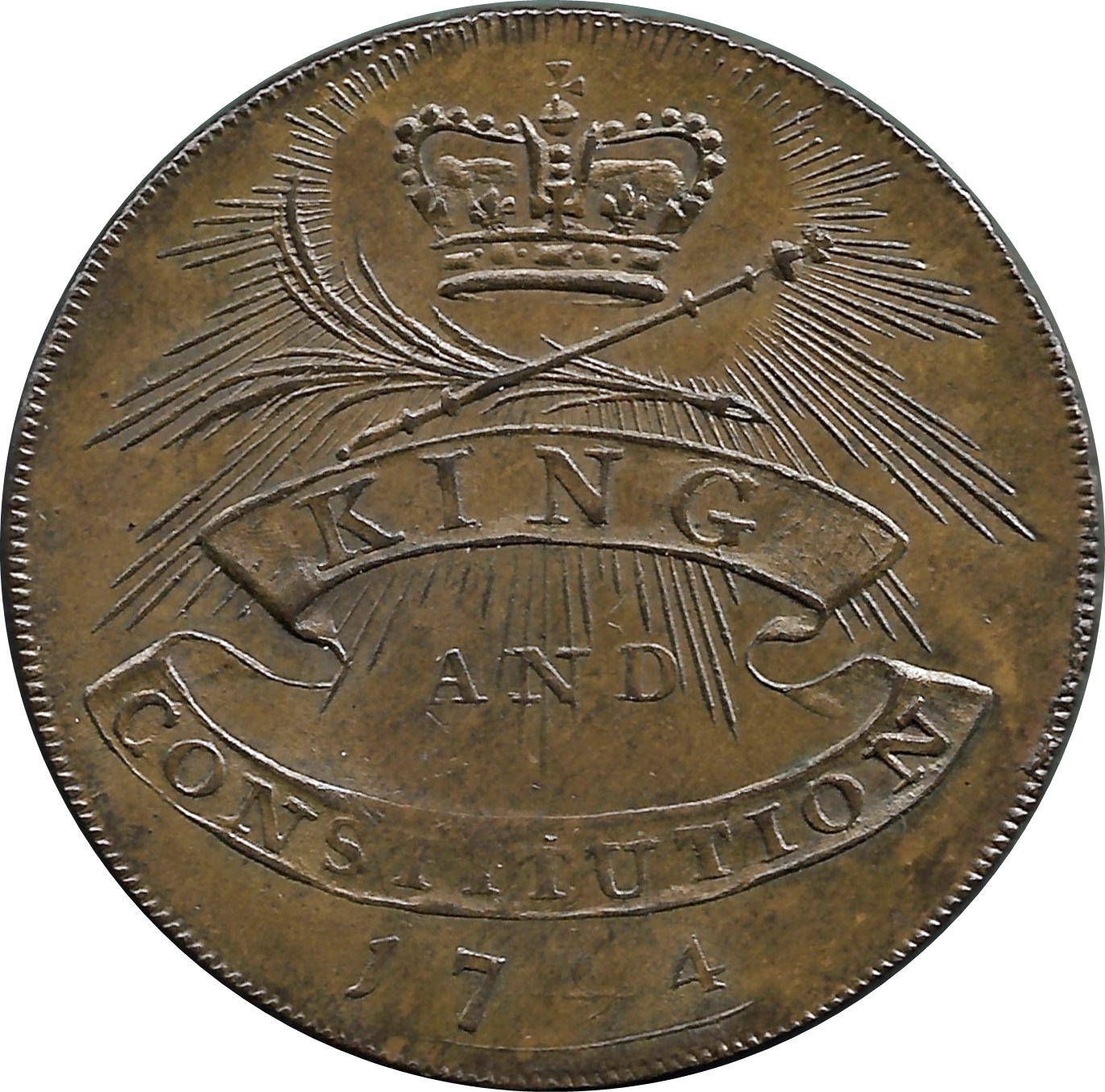 ½ Penny Hampshire - Emsworth / Earl Howe reverse