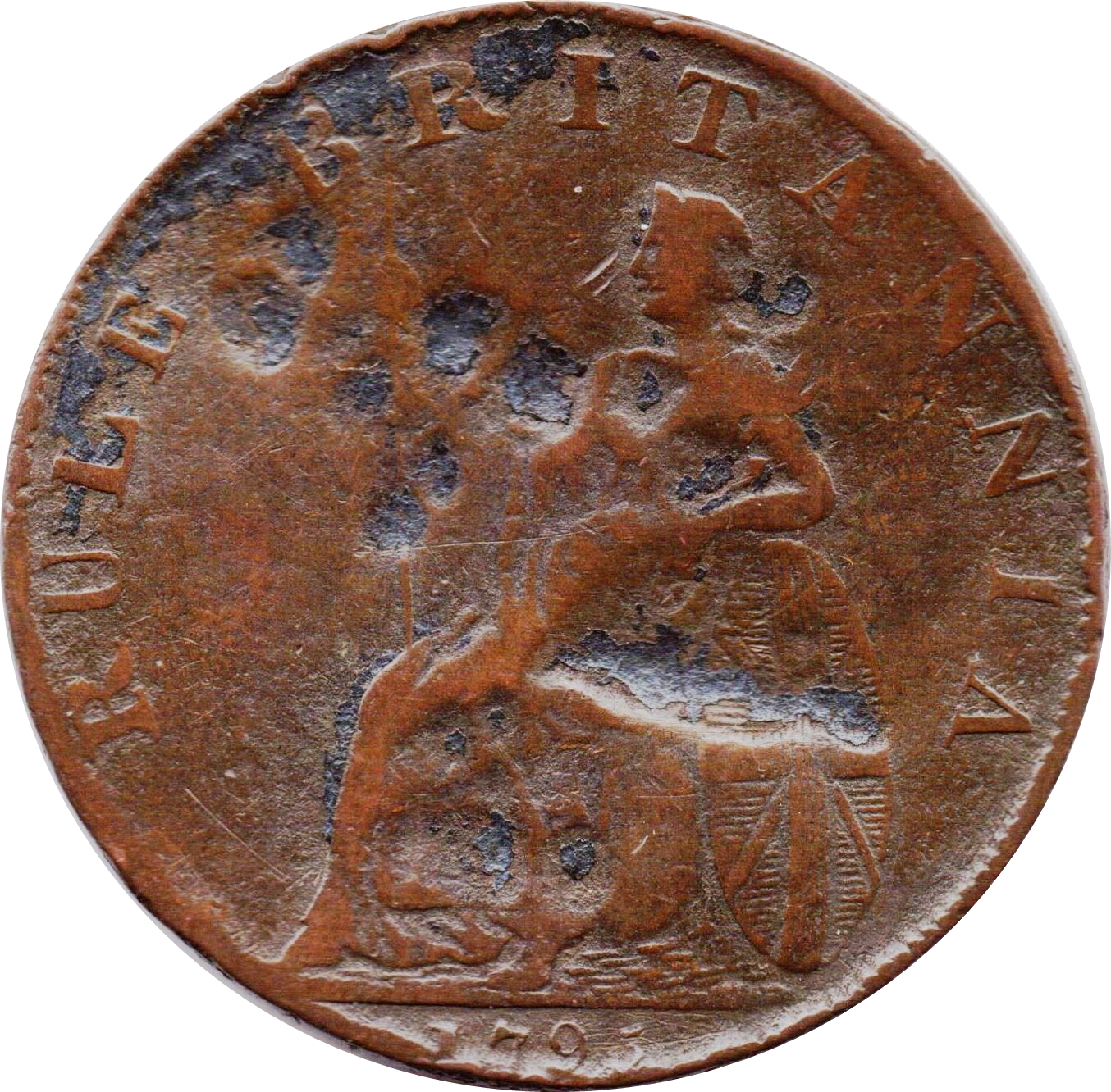 ½ Penny Hampshire - Emsworth / J. Stride reverse