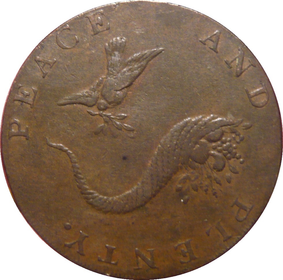 ½ Penny Hampshire - Emsworth / Peace and Plenty reverse