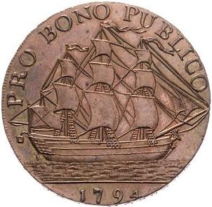 ½ Penny Hampshire - Gosport / J. Jordan reverse