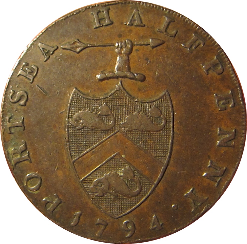 ½ Penny Hampshire - Portsea / G. Sargeant obverse