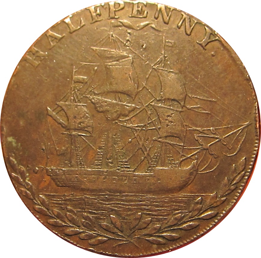 ½ Penny Hampshire - Portsea / G. Sargeant reverse