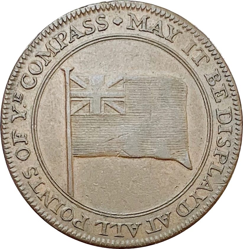 ½ Penny Hampshire - Portsmouth / Admiral Jervis obverse