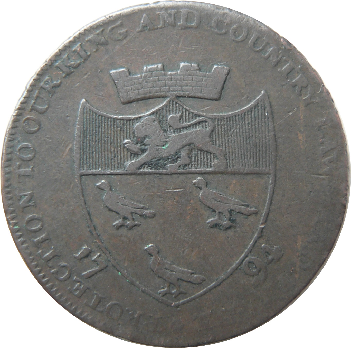½ Penny Kent - Canterbury / J. Robertson reverse