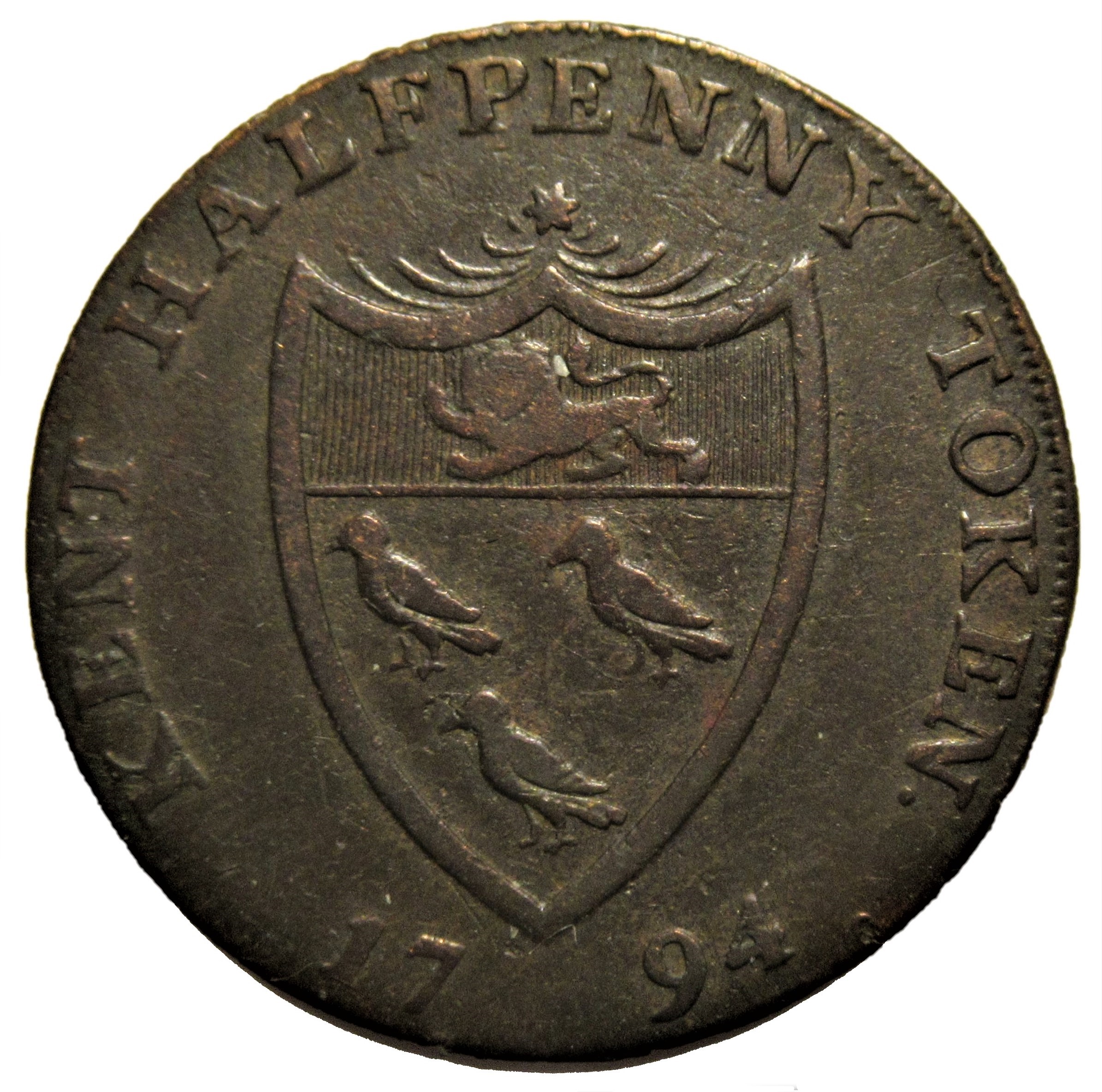 ½ Penny Kent - Lamberhurst / I. Gibbs reverse