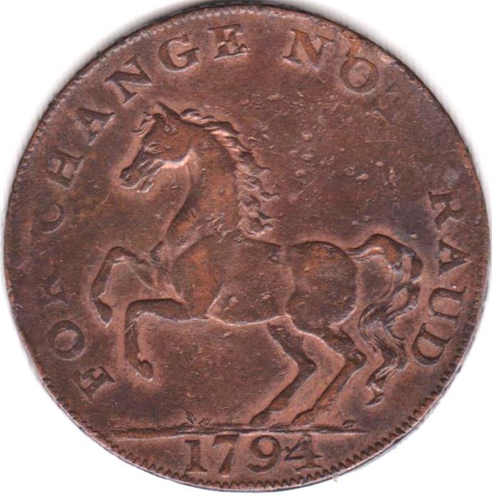 ½ Penny Kent – Staplehurst / J. Simmons reverse