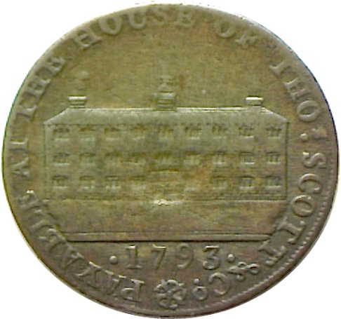 ½ Penny Kirkcudbrightshire - Thomas Scott reverse