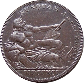 ½ Penny Lanarkshire - Glasgow / G. Shearer reverse