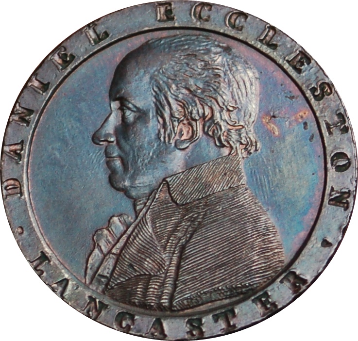 ½ Penny Lancashire - Lancaster / D. Eccleston obverse