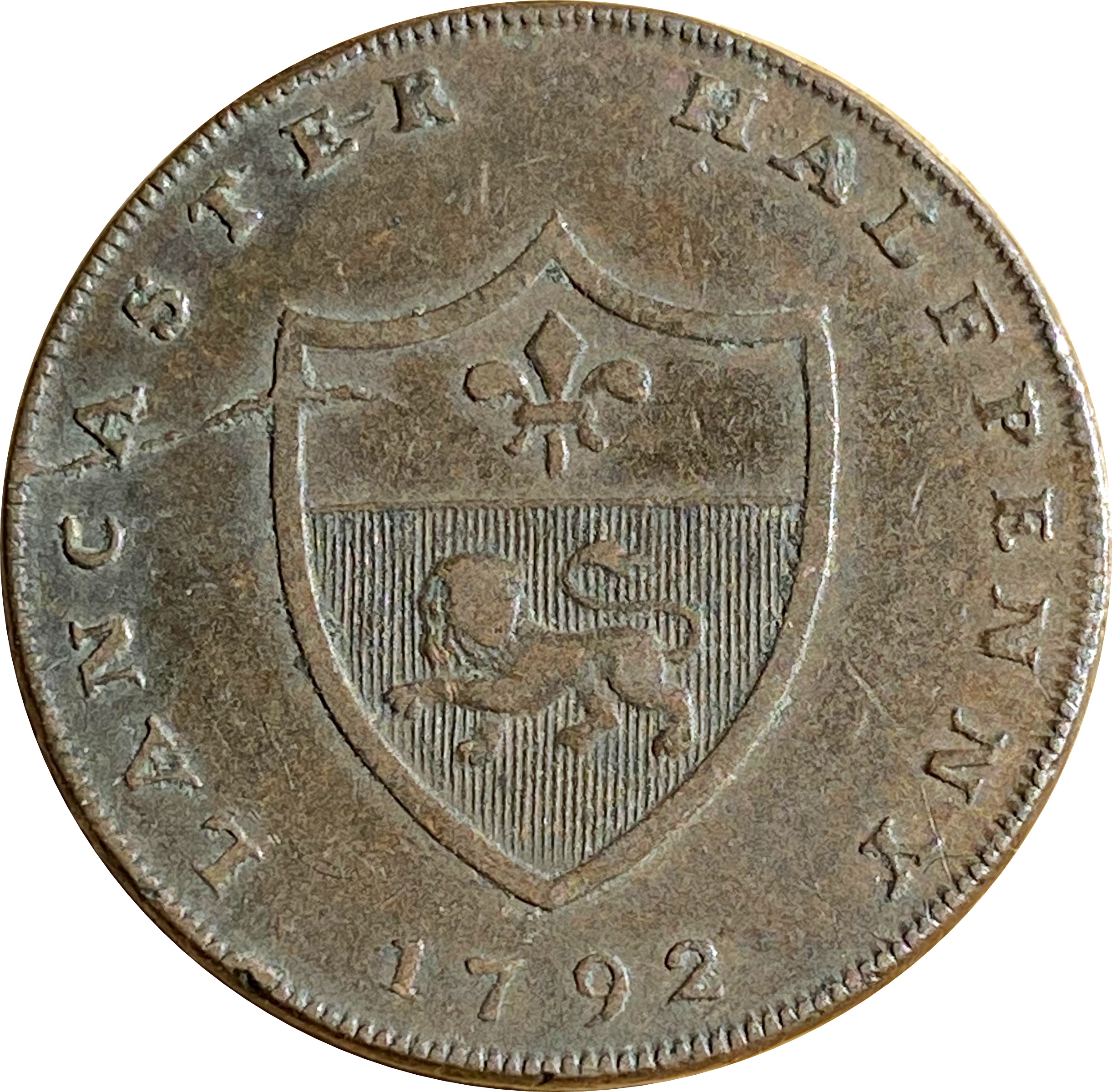 ½ Penny Lancashire - Lancaster / John of Gaunt reverse
