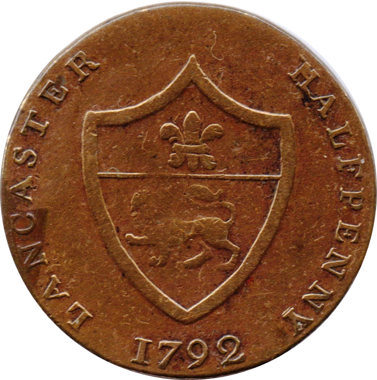 ½ Penny Lancashire - Lancaster / John of Gaunt reverse
