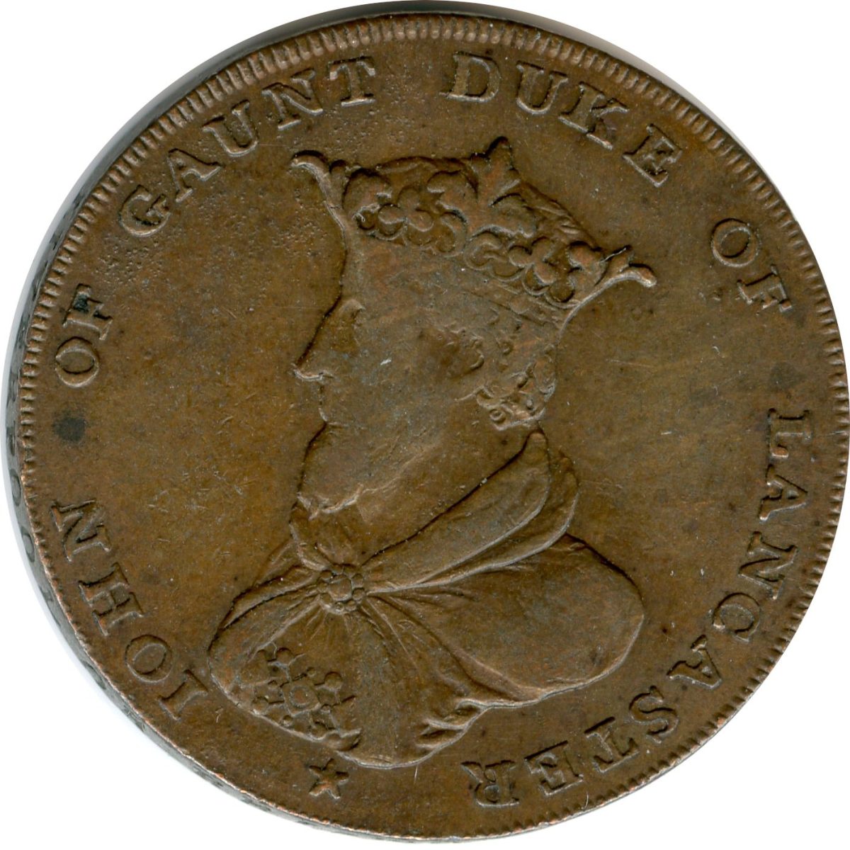 ½ Penny Lancashire - Lancaster / John of Gaunt obverse