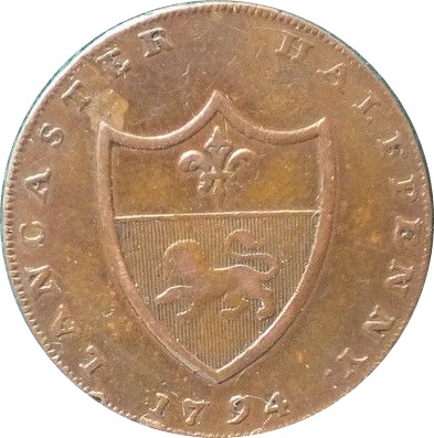 ½ Penny Lancashire - Lancaster / John of Gaunt reverse
