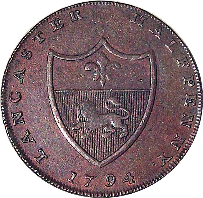 ½ Penny Lancashire - Lancaster / John of Gaunt reverse