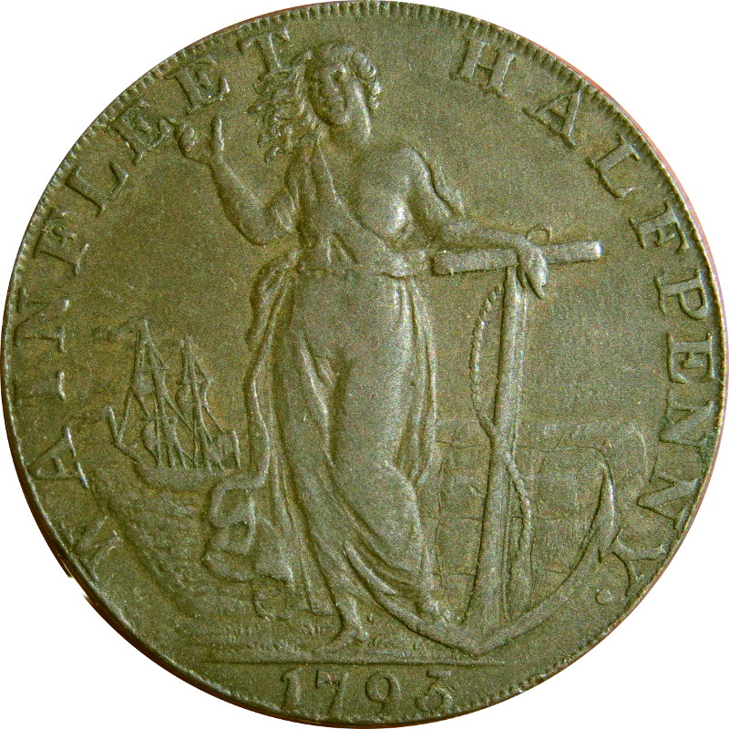 ½ Penny Lincolnshire - Wainfleet reverse