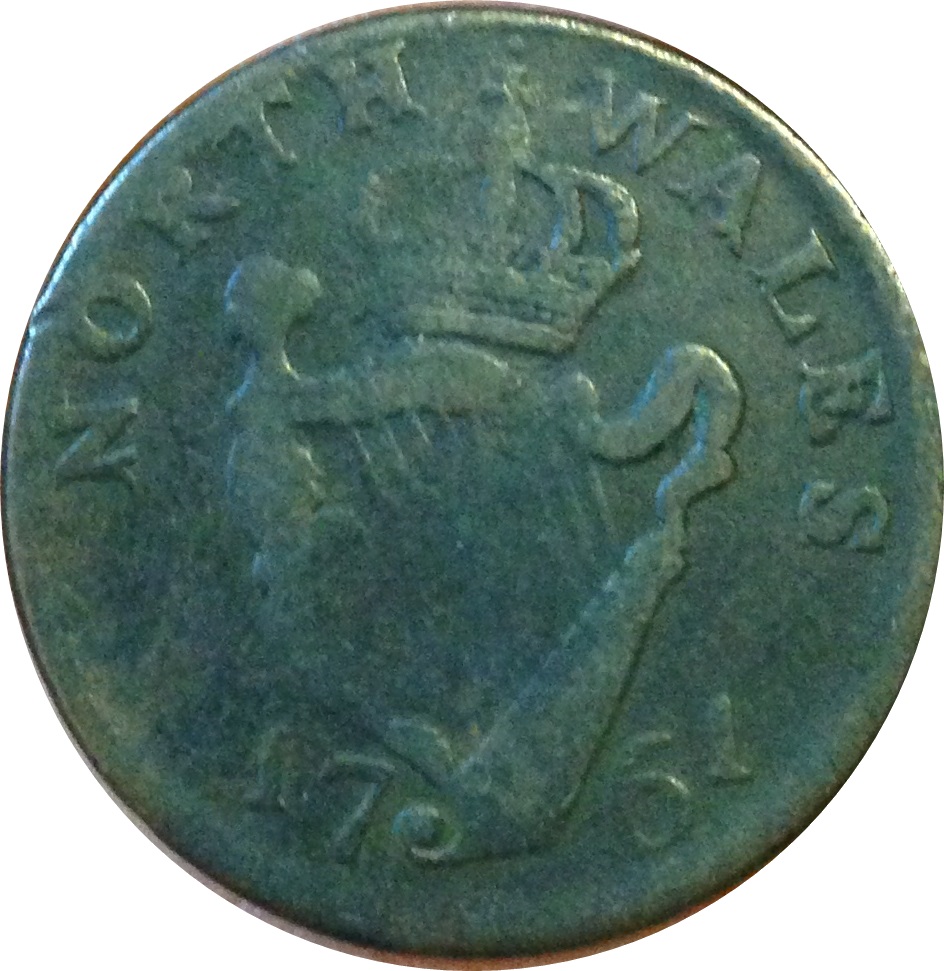 ½ Penny Long Live The King - North Wales reverse