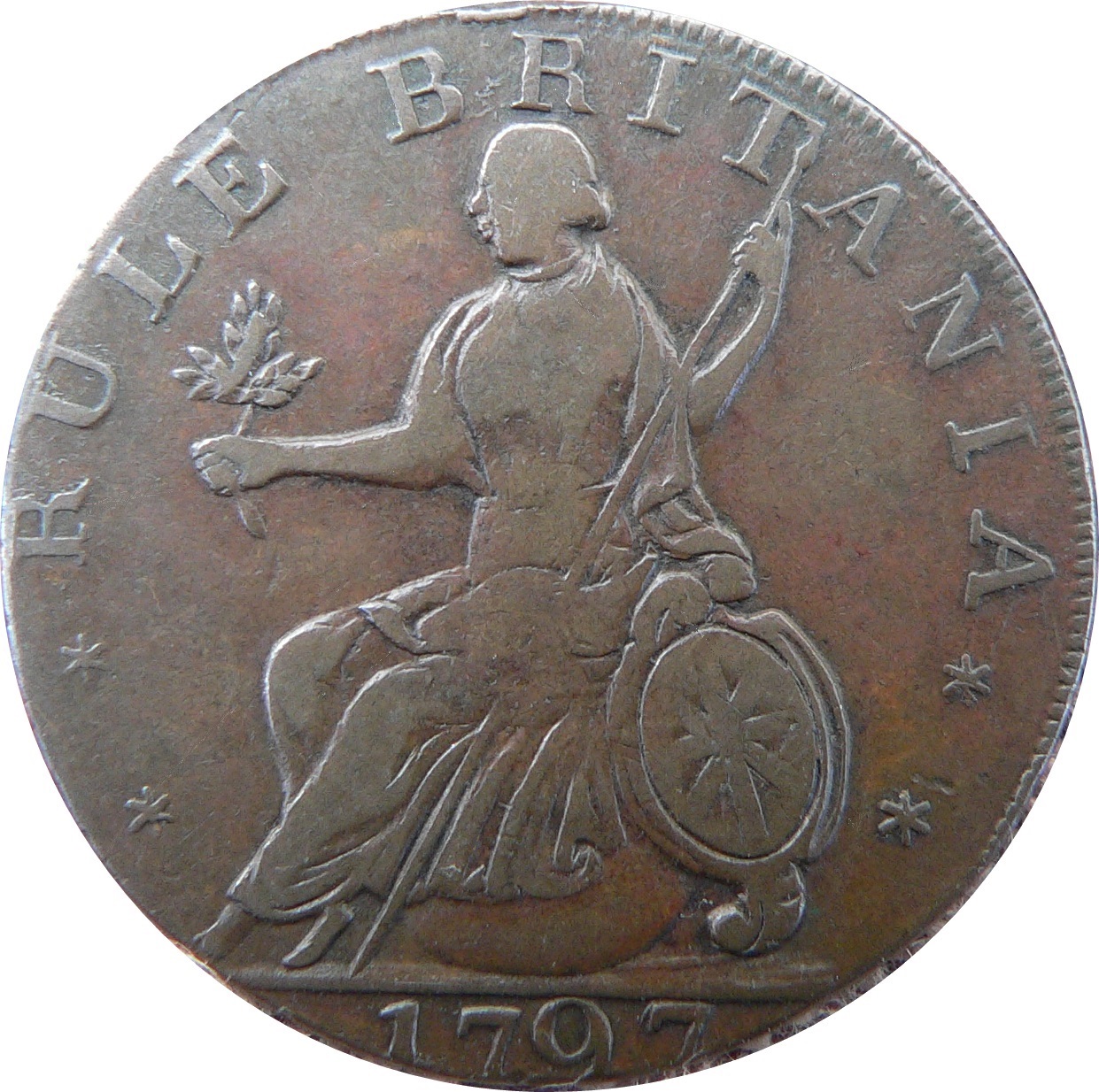 ½ Penny Middlesex - Freedom with innocence / Rule Britannia reverse