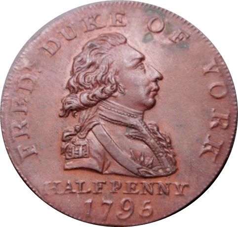 ½ Penny Middlesex - Freemasons reverse