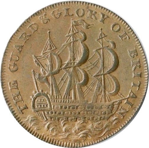 ½ Penny Middlesex - George and Charlotte reverse