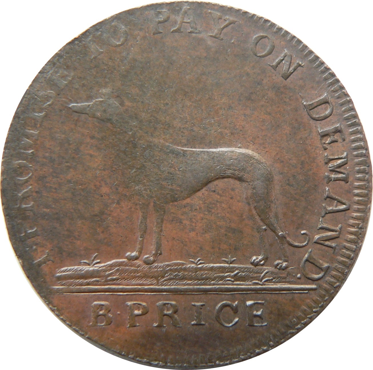 ½ Penny Middlesex - Hendon / B Price reverse
