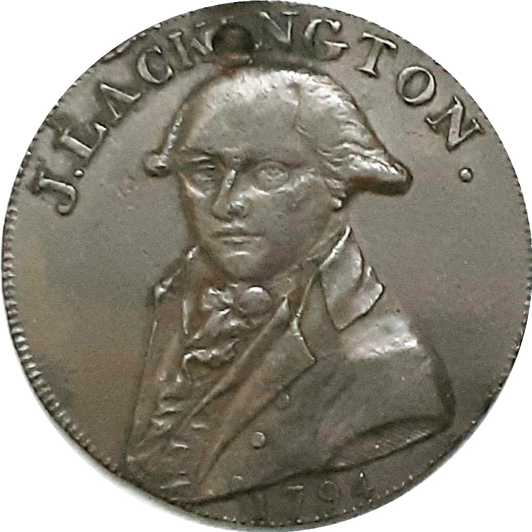 ½ Penny Middlesex - Lackington's obverse
